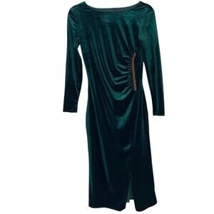 NWT Olddnew Long Green Velour Dress